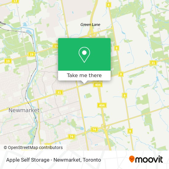 Apple Self Storage - Newmarket map