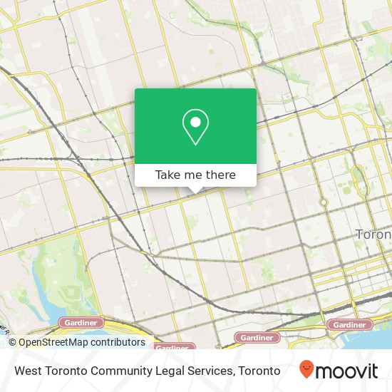 West Toronto Community Legal Services map