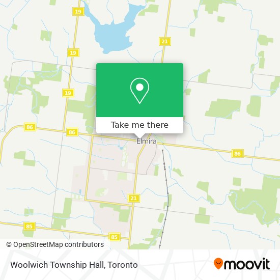 Woolwich Township Hall map
