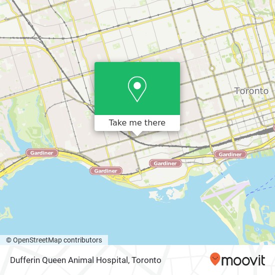 Dufferin Queen Animal Hospital map
