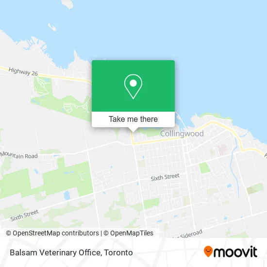 Balsam Veterinary Office map