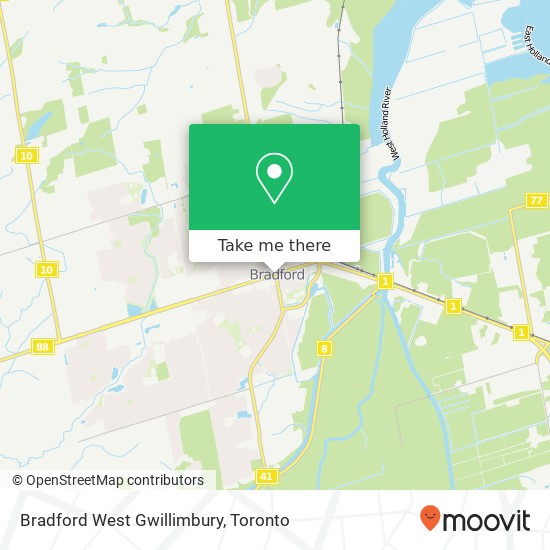 Bradford West Gwillimbury map