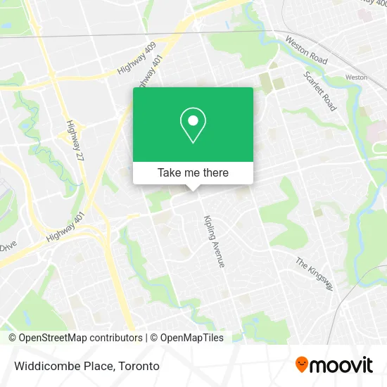 Widdicombe Place map