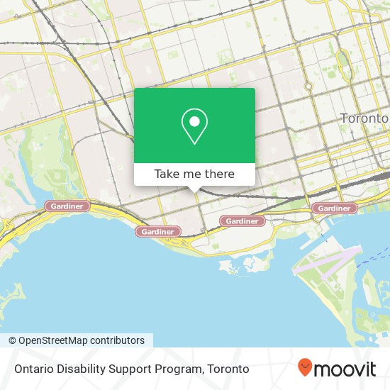 Ontario Disability Support Program map