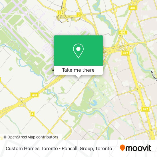 Custom Homes Toronto - Roncalli Group map