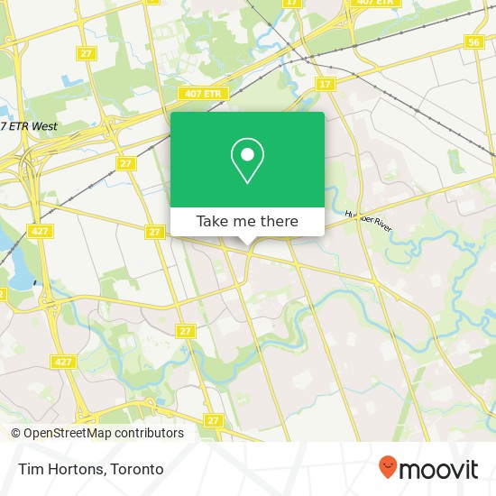 Tim Hortons map