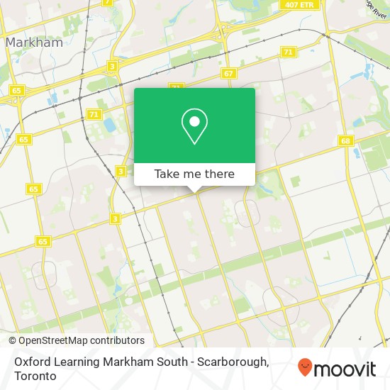 Oxford Learning Markham South - Scarborough map