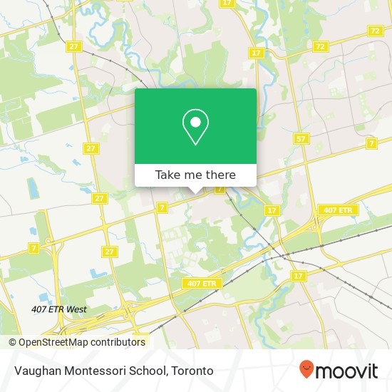 Vaughan Montessori School map