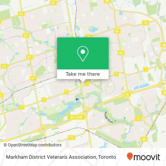 Markham District Veteran's Association map