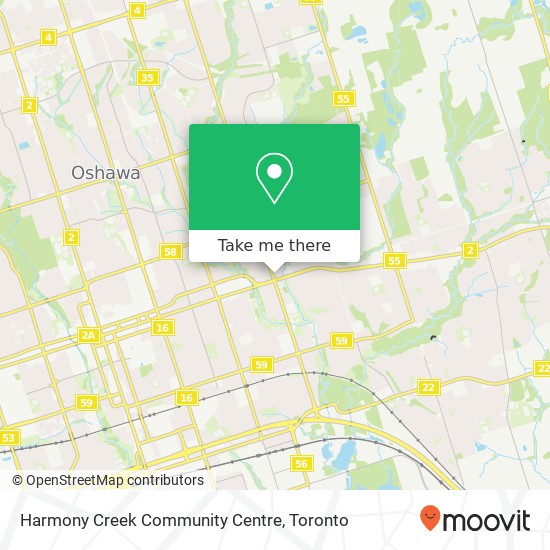 Harmony Creek Community Centre map