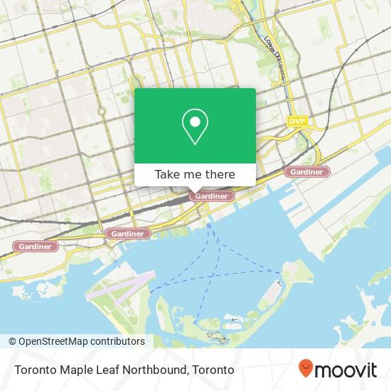 Toronto Maple Leaf Northbound map