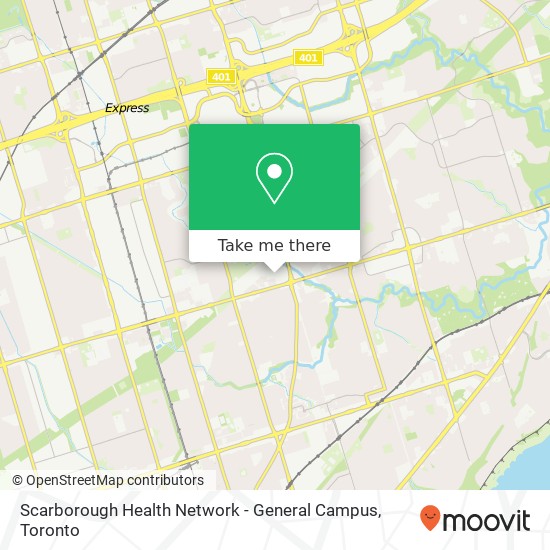 Scarborough Health Network - General Campus map