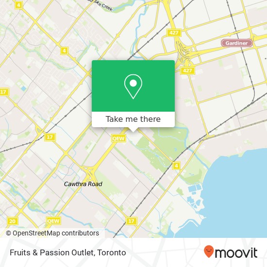 Fruits & Passion Outlet map