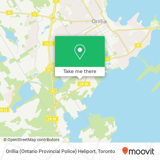 Orillia (Ontario Provincial Police) Heliport map