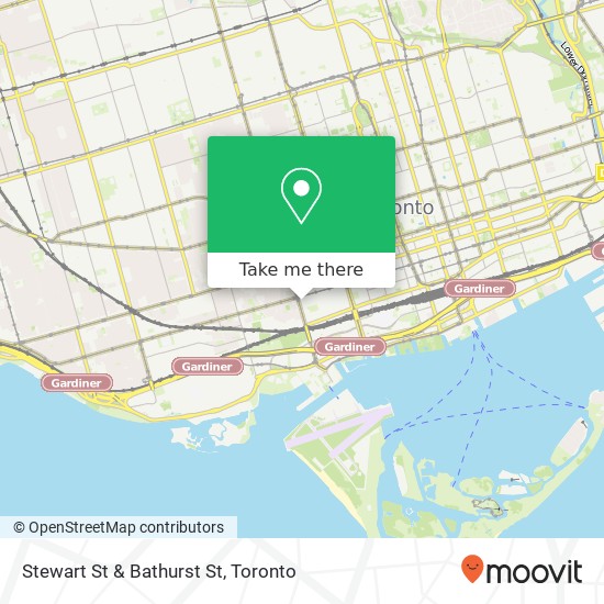 Stewart St & Bathurst St map