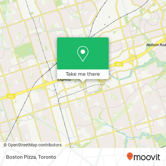 Boston Pizza map