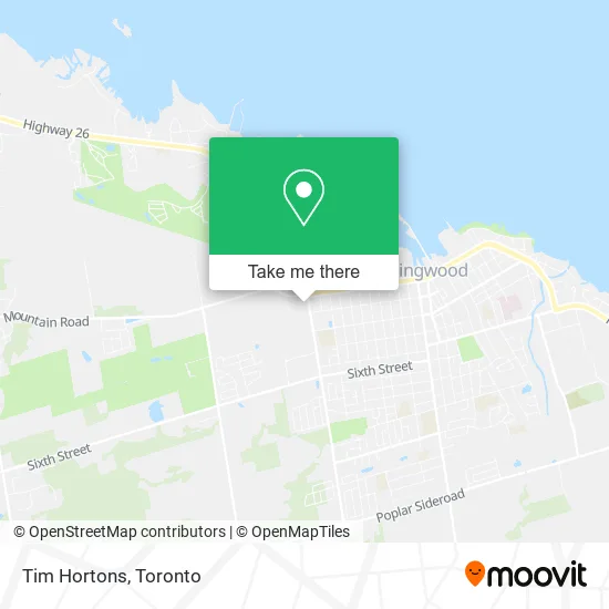 Tim Hortons map