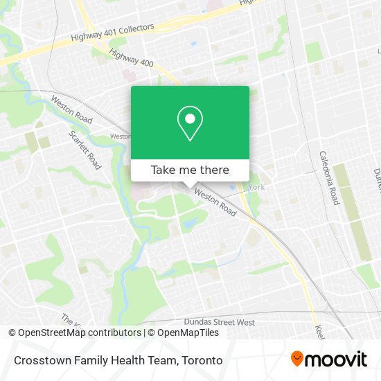 Crosstown Family Health Team map