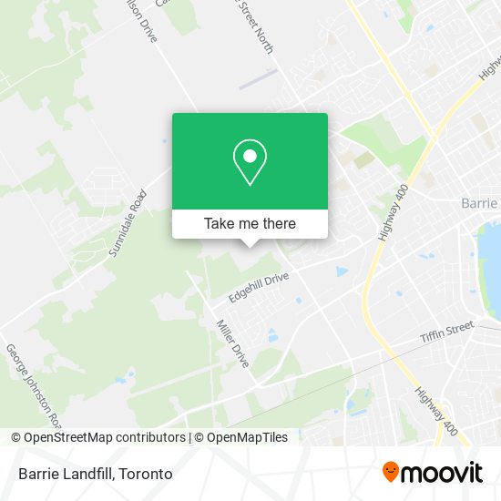 Barrie Landfill map