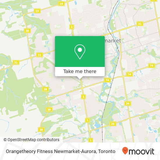 Orangetheory Fitness Newmarket-Aurora map