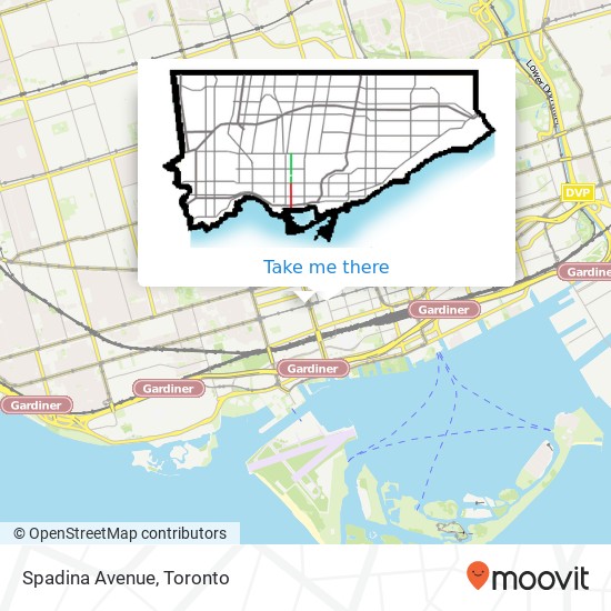 Spadina Avenue map