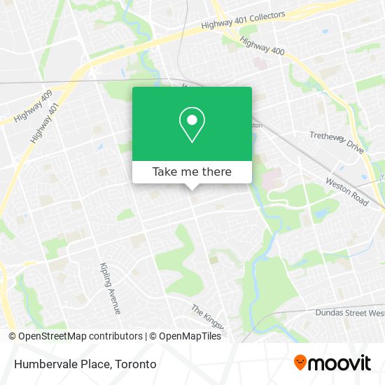Humbervale Place map