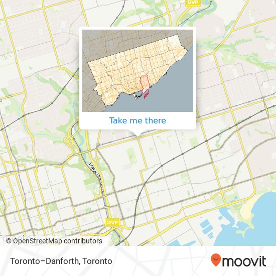 Toronto–Danforth map