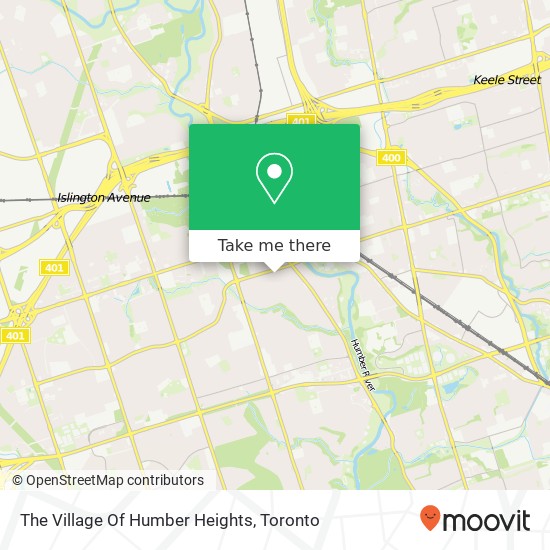 The Village Of Humber Heights map