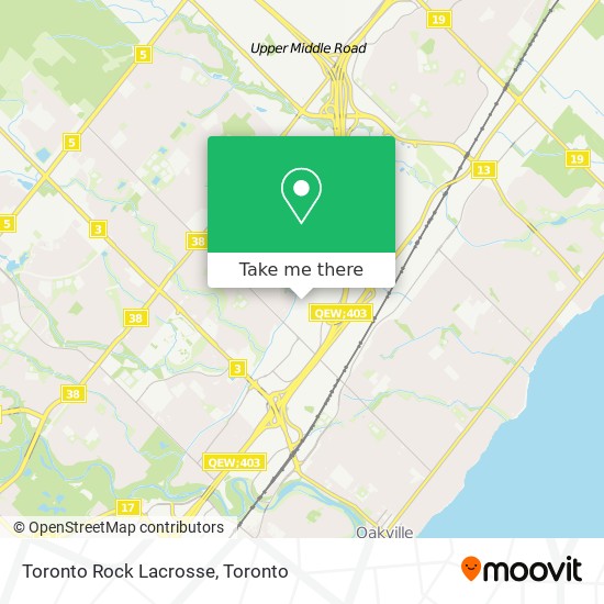 Toronto Rock Lacrosse map