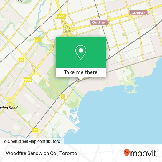 Woodfire Sandwich Co. map