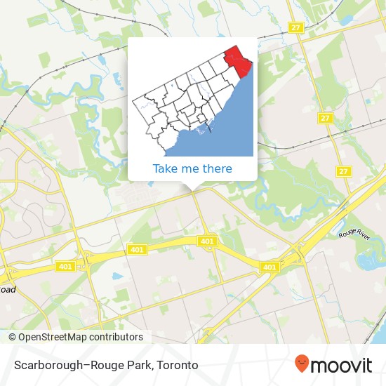 Scarborough–Rouge Park map