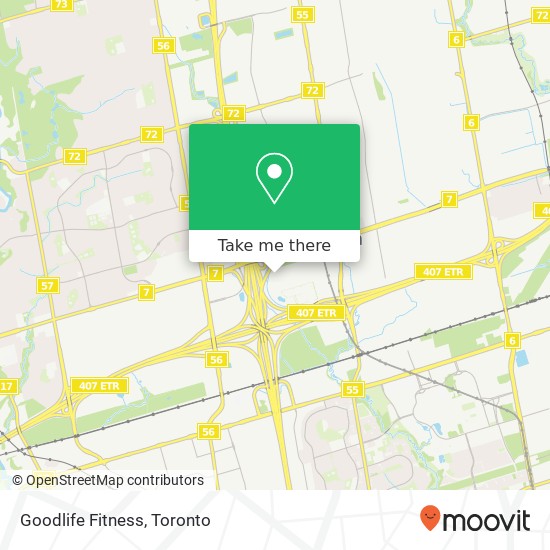 Goodlife Fitness map