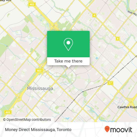 Money Direct Mississauga map