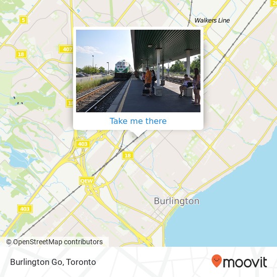 Burlington Go map