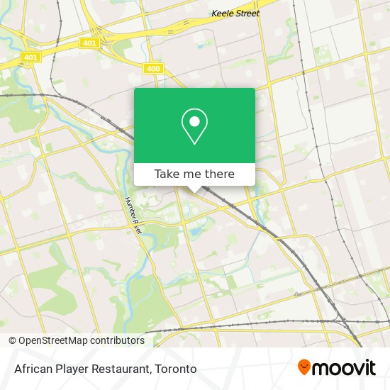 African Player Restaurant map