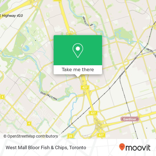 West Mall Bloor Fish & Chips plan