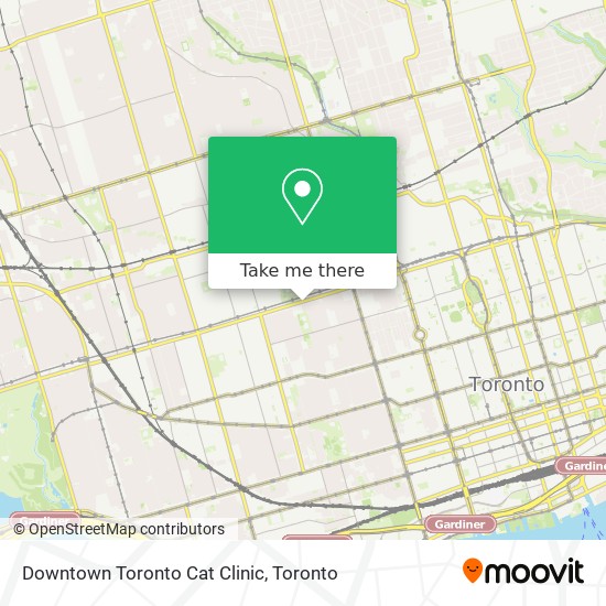 Downtown Toronto Cat Clinic map