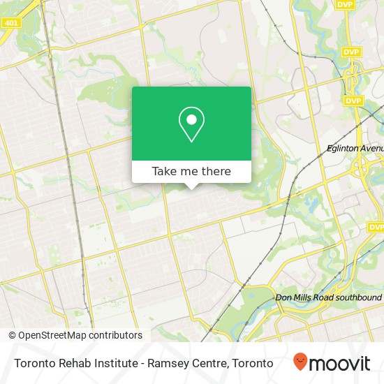 Toronto Rehab Institute - Ramsey Centre map