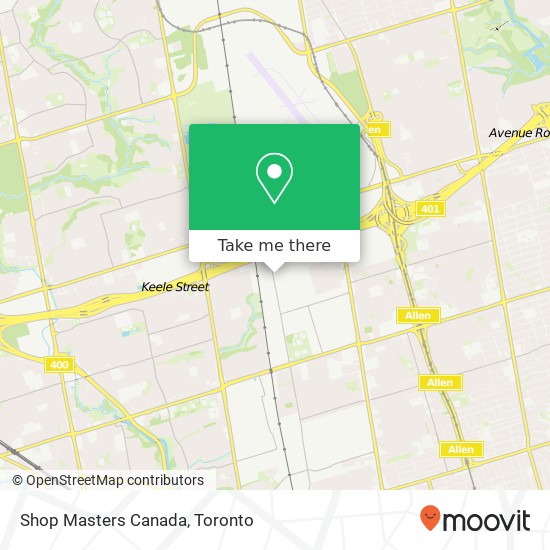 Shop Masters Canada map