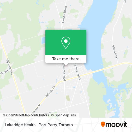Lakeridge Health - Port Perry map