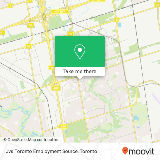 Jvs Toronto Employment Source map