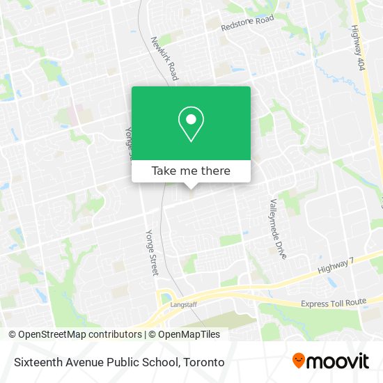 Sixteenth Avenue Public School map