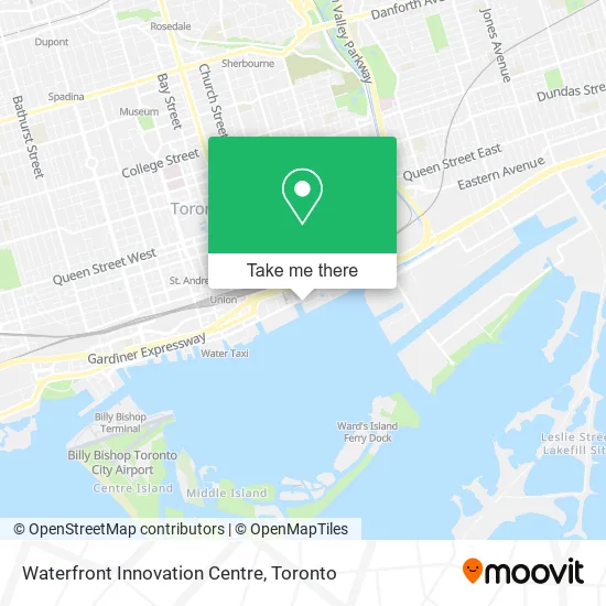 Waterfront Innovation Centre map
