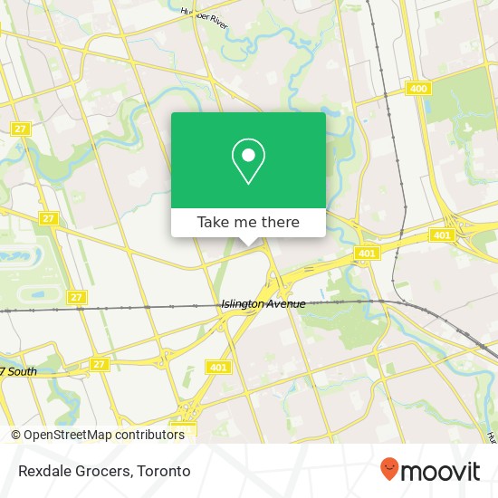 Rexdale Grocers map