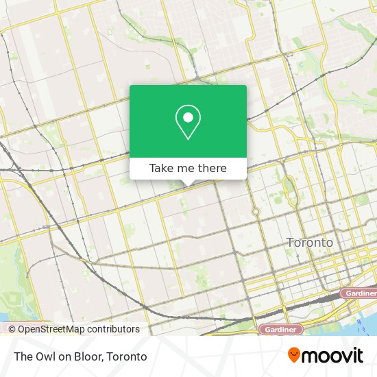 The Owl on Bloor map
