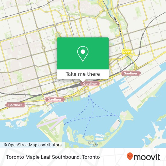 Toronto Maple Leaf Southbound map