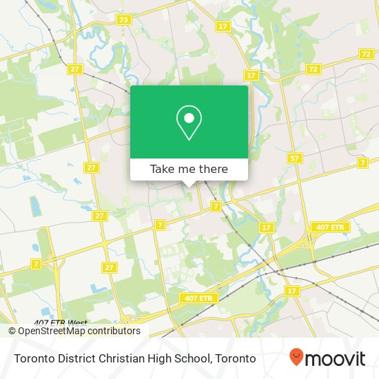 Toronto District Christian High School map