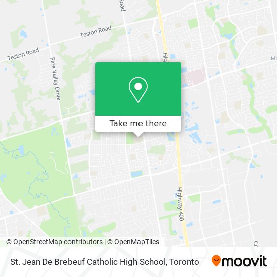 St. Jean De Brebeuf Catholic High School map