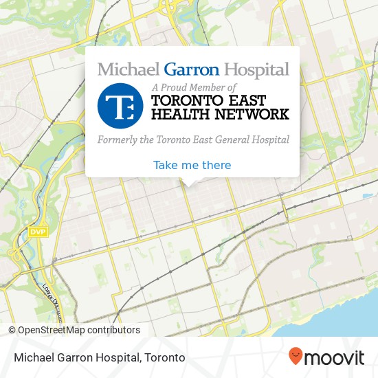 Michael Garron Hospital map