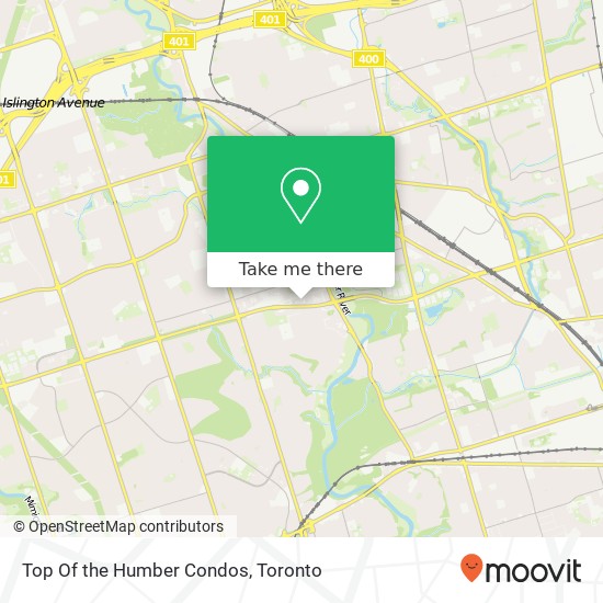 Top Of the Humber Condos map